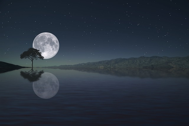 Nature's healing energy moon reflection
